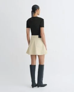 Nanushka Neah - Denim Mini Skirt - Beige -Nanushka Fashion Store NW25PFSK14173 4