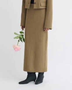 Nanushka Nya - Paper Jersey Midi Skirt - Brown -Nanushka Fashion Store NW25PFSK16177NYA BROWN PAPERJERSEY db20ffad 4fe2 4575 9f6b 334a820895c3