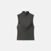 Nanushka Colson - Slip Satin Turtleneck Top - Dark Green