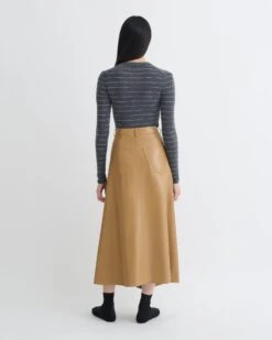 Nanushka Ariyah - Striped Terry Merino Top - Grey Stripe -Nanushka Fashion Store NW25PFTP03794 3