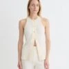 Nanushka Arne - Crepe Top - Creme