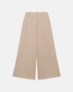 Nanushka Zaniah - Slip Satin Wide-Leg Pants - Dune -Nanushka Fashion Store NW25RSPA02872 ZANIAH DUNE SLIP SATIN