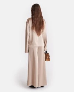 Nanushka Mencia - Slip Satin Polo-Neck Top - Dune 6 Nanushka Mencia - Slip Satin Polo-Neck Top - Dune -Nanushka Fashion Store NW25RSTP02272MENCIA DUNE SLIPSATIN 2