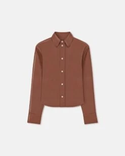 Nanushka Bogna - Okobor™ Alt-Leather Shirt Jacket - Henna -Nanushka Fashion Store NW25SSJK21275BOGNA HENNA OKOBOR