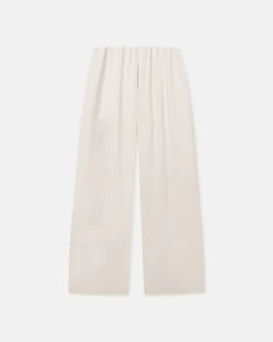 Nanushka Brenda - Washed Satin Pants - Ecru -Nanushka Fashion Store NW25SSPA00572BRENDA ECRU WASHEDSATIN
