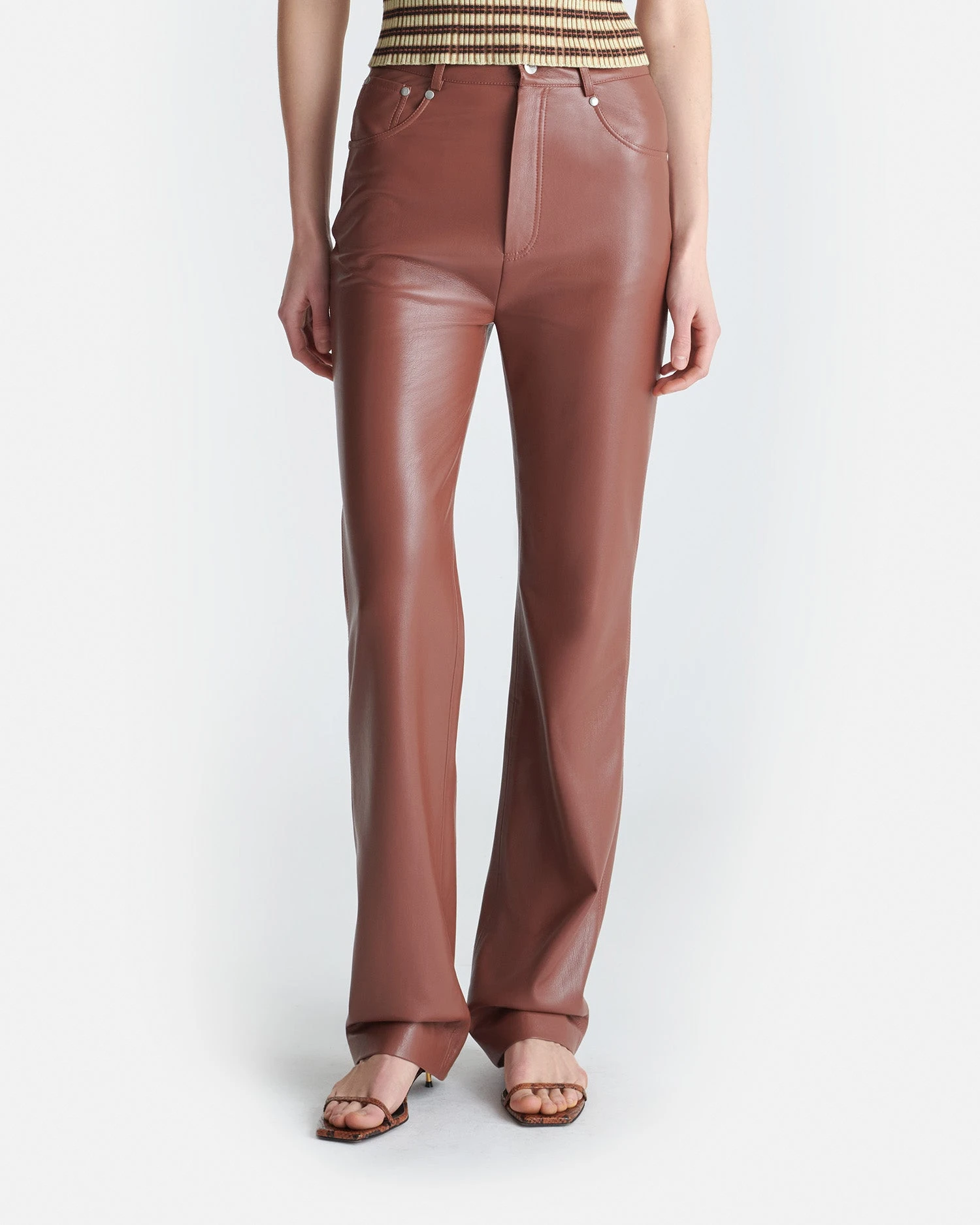 Nanushka Jacoba - Okobor™Alt-Leather Pants - Henna 2 Nanushka Jacoba - Okobor™Alt-Leather Pants - Henna - Image 2