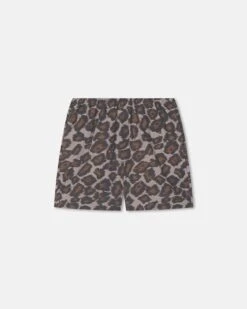 Nanushka Dylla - Printed Tailored Cotton Voile Shorts - Crayon Ocelot -Nanushka Fashion Store NW25SSST01995DYLLA CRAYONOCELOT COTTONVOILE