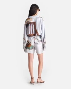 Nanushka Anne - Printed Silk Twill Shorts - Poppyseed Cake 7 Nanushka Anne - Printed Silk Twill Shorts - Poppyseed Cake -Nanushka Fashion Store NW25SSST38050ANNE POPPYSEEDCAKE TWILLSILK 02