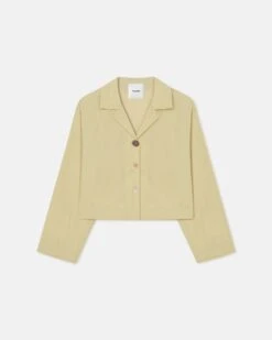 Nanushka Vally - Washed Calico Shirt - Sage -Nanushka Fashion Store NW25SSTP01479VALLY SAGE WASHEDCALICO