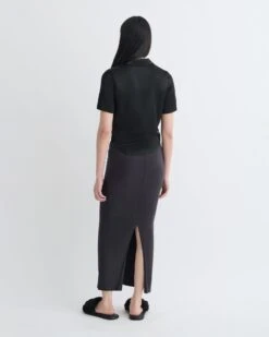 Nanushka Clare - Slip Satin Shirt - Black -Nanushka Fashion Store NW25SSTP20799 2