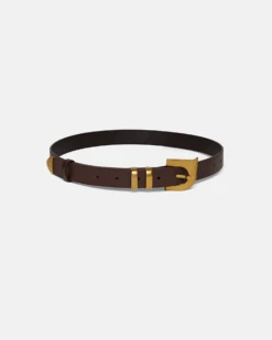 Nanushka Ryker - N' Monogram Belt - Dark Brown