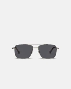 Nanushka Sare - Metal Aviator Sunglasses - Silver