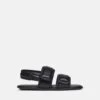 Nanushka Tarrus Mens - Rounded Toe Padded Flat Sandals - Black
