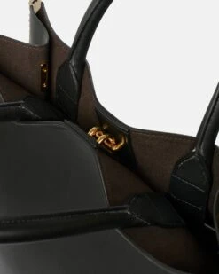 Nanushka The Compass Tote - Crochet Tote Bag - Black/Creme -Nanushka Fashion Store THE CROCHET TOTE BLACK BLACK ALT NAPPA 05