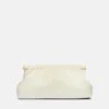 Nanushka The Bar Clutch - Patent Alt-Leather Clutch - Creme