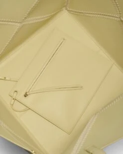 Nanushka Origami Tote Large - Alt-Nappa Crochet Tote - Moonbeam/Crème -Nanushka Fashion Store THEORIGAMITOTELARGE MOONBEAM CREME ALT NAPPA CROCHET