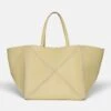 Nanushka Origami Tote Large - Alt-Nappa Crochet Tote - Moonbeam/Crème