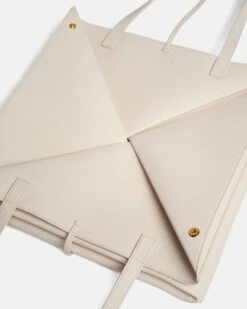 Nanushka Origami Tote Large - Alt-Nappa Tote - Off White -Nanushka Fashion Store THEORIGAMITOTELARGE OFFWHITE VEGANNAPPA 07