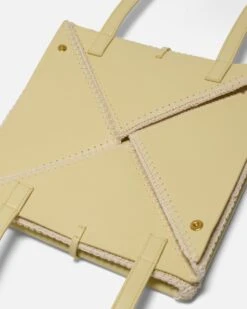 Nanushka Origami Tote Large - Alt-Nappa Crochet Tote - Moonbeam/Crème -Nanushka Fashion Store THEORIGAMITOTE MOONBEAM CREME ALT NAPPA CROCHET 1