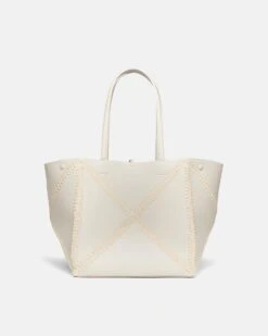 Nanushka Origami Tote - Alt-Nappa Crochet Tote - Off White/Crème