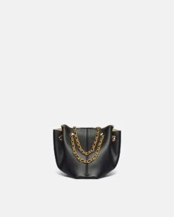 Nanushka The Gather Bucket - Alt-Nappa Bucket Bag - Black