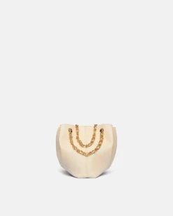 Nanushka The Gather Bucket - Alt-Nappa Bucket Bag - Creme