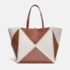 Nanushka Origami Tote Large - Alt-Nappa Crochet Tote - Off White/Tan/Crème