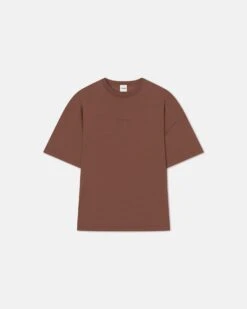 Nanushka Wren - Printed Cotton-Jersey T-Shirt - Rust/Poppyseed Cake