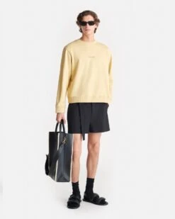 Nanushka Remy - Printed Cotton-Fleece Sweatshirt - Creme/Black/Gingerbread Heart -Nanushka Fashion Store nani01129313