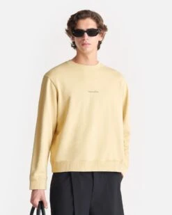 Nanushka Remy - Printed Cotton-Fleece Sweatshirt - Creme/Black/Gingerbread Heart -Nanushka Fashion Store nani01129313 2